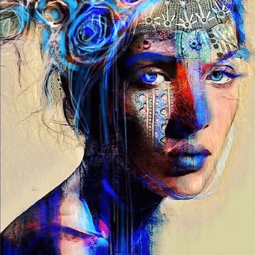 Blue Neon lights