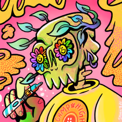 Smoking Skull #083