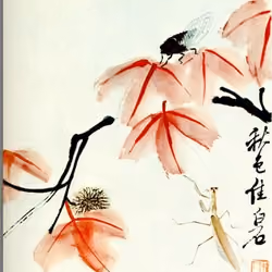 Qi Baishi Likvidambra Taiwan And The Cicada, 1950