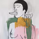 "Woman With Banana And Tulips" By Ila Mira