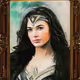 "Faith" Gal Gadot in Wonder Woman - Oil Paint Signed Print Copy on Linen + Image + Painting Video
