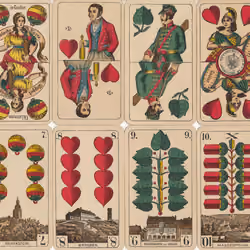 Jugendstil style playing cards by Friedrich Adolf Lattmann