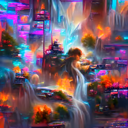 Arimal #011 - City Waterfalls Burning Trees