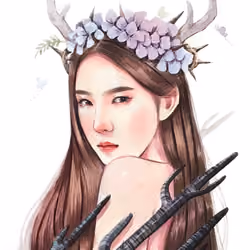Girl with flowers #04
