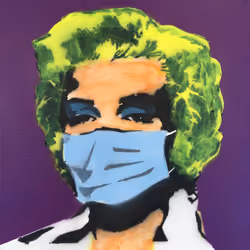 Masked Marilyn - Violet - Original Art + NFT