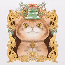 Happy Christmas Cat 