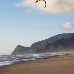 Wind Surfing on the Beach 