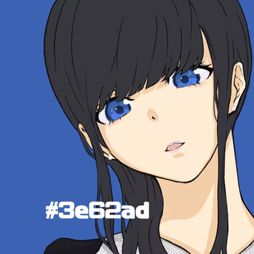 杜若色(kakitsubatairo) #3e62ad