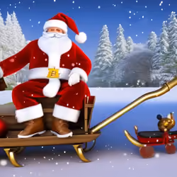 SANTA WISHING MERRY CHRISTMAS