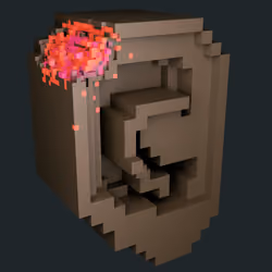Evander Holyfield's ear voxel