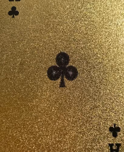 24K gold playing card A club #1