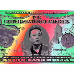 The CryptoCash Collectible #05 : Elon's Life Vision - Bob Marley Style