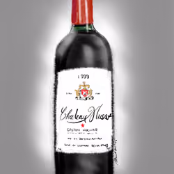 WineFiesta #21 - Wine Bottle Sketch of Chateau Musar Rouge