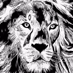 Aquarell Jungle Lion #50