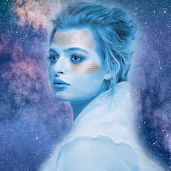 Trypophobia #3. Name: Zyla. Blue Woman of the Stars. Animated