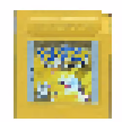 Pixelated Pokemon Yellow Cartridge