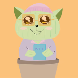 Cat cactus teacher