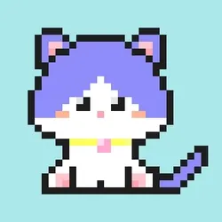 Cute Kitten Pixel #027 bubble gum