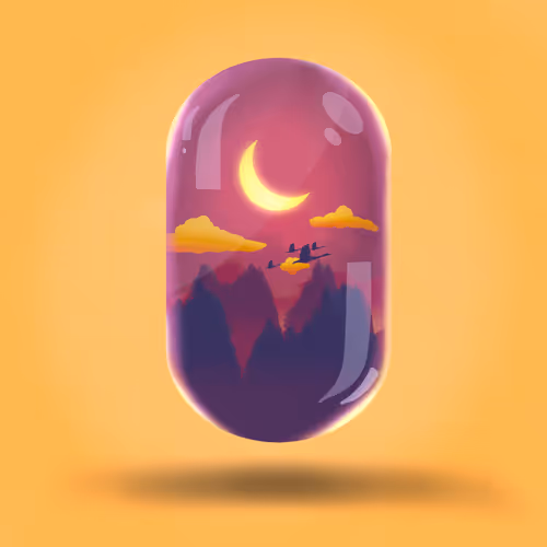 Half moon pill - Red moon night 5/10
