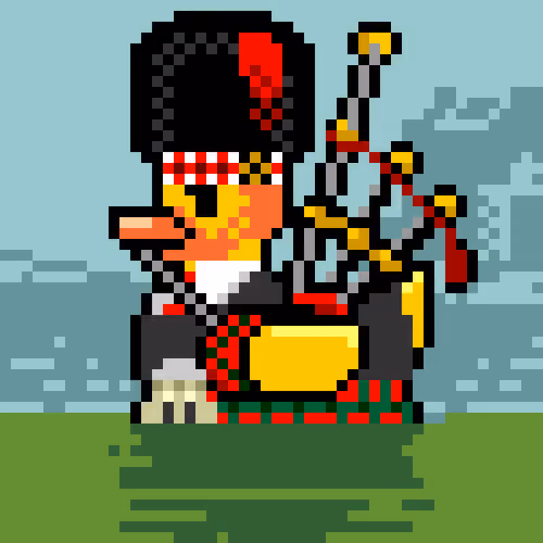 CryptoDuckie #310 | Scottish Bagpiper Duckie
