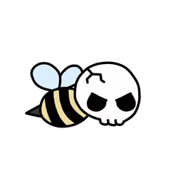 Kawaii Skull Bee