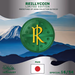 ReillyCoin Limited Edition Prefectures of Japan Collection Fugi No.16 of 96 Unique Pieces.