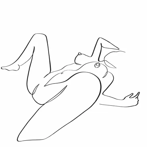 One Line Erotic Sex Position Art Work
