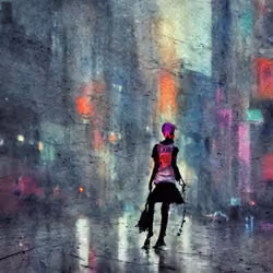 a girl skateboarding in the city #2