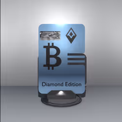 Bitcoin Diamond Edition Card - Blue Metal Special Edition