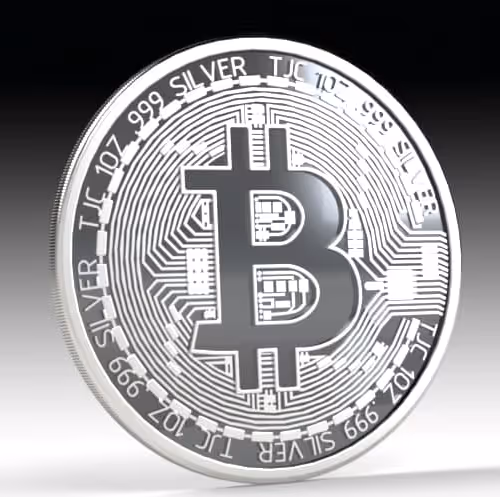 1oz Silver Bitcoin #082021001 Redeemable