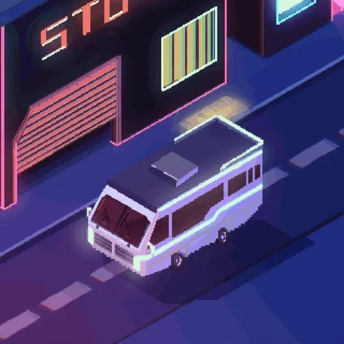Let's drive through the neon
