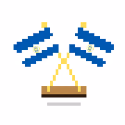 El Salvador Flag | Pixel Art