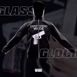 Glass glock Zip Hoodie 