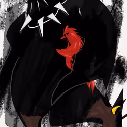 King Black Eagle and his Little Friend