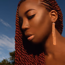 Flat Twist Side Sweep on Red Hair
