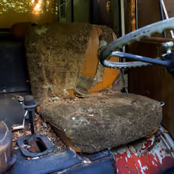Abandoned truck cockpit
