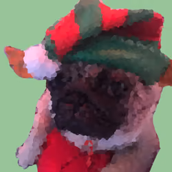 PixiPug Bad Santa - Green