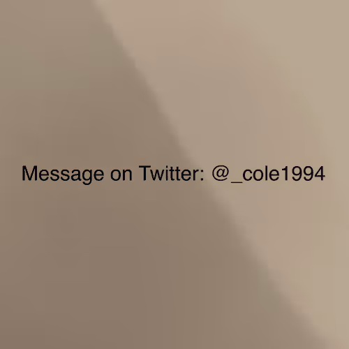 message me on twitter