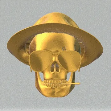 SKuLL GOLD STATUS M - 3D