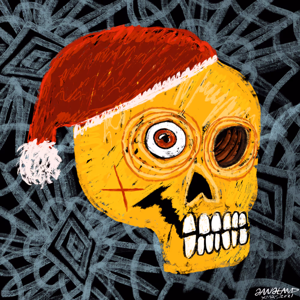 Christmas 2021 Gangland Skull - #331 - by Eddie Gangland