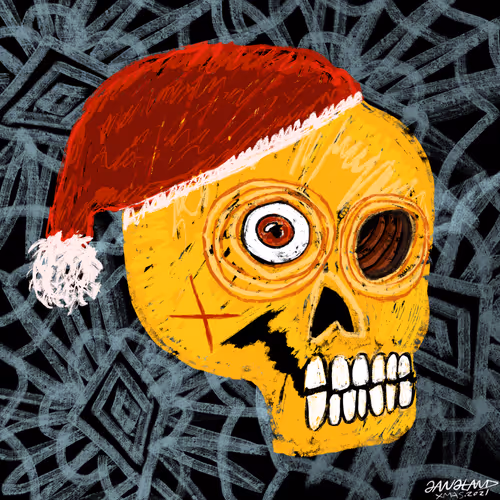 Christmas 2021 Gangland Skull - #331 - by Eddie Gangland