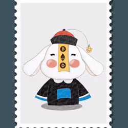 Stamp#012_little dog ghost Kong Koi