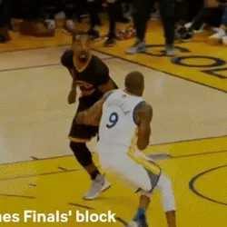 LeBron James / Iguodola Block