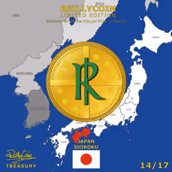 ReillyCoin Limited Edition Regions of Japan Collection Shikoku No.14 of 17 Unique Pieces.