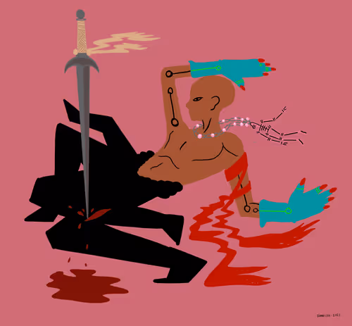 The Fall of The Giant , Fine Art Print Collection by Gianni Lee
