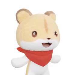3D LEELEE-Golden hamster-Fluffy-#00452