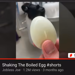 Shaking The Boiled Egg #shorts