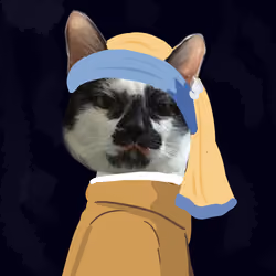 Cat with a pearl earring