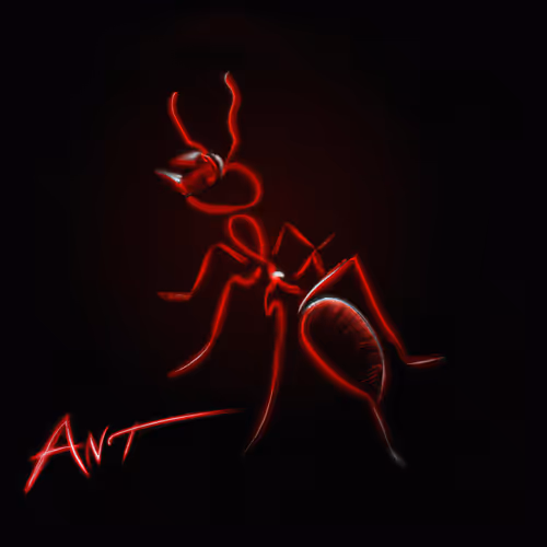 The Neon Ant. Red.