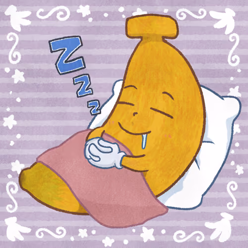 #006 sleeping banana